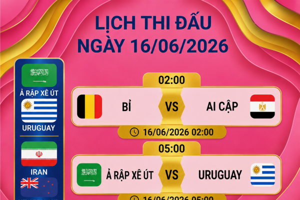 KỲ 32: FIFA WORLD CUP 2026: NGÀY 16/06 - NHỮNG CẶP ĐẤU KHÔNG THỂ BỎ LỠ