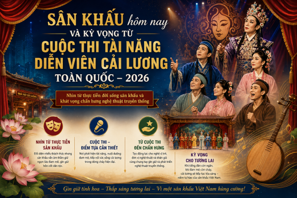 Sân khấu hôm nay và kỳ vọng từ Cuộc thi Tài năng Diễn viên Cải lương Toàn quốc – 2026 (phần 1)