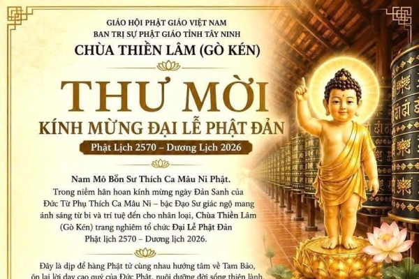 Về chùa Gò Kén (Thiền Lâm Tự) - Tây Ninh mùa Lễ Phật Đản