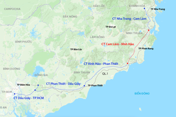 Cao tốc nối TP HCM - Nha Trang thông xe
